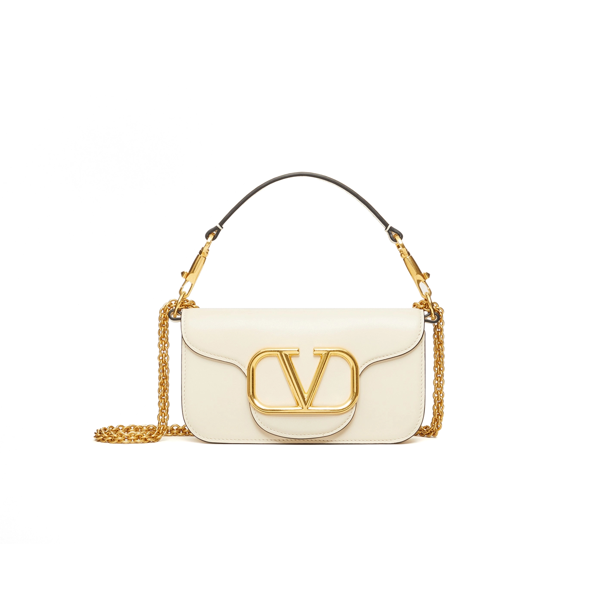 VALENTINO GARAVANI LOCÒ SMALL LEATHER SHOULDER BAG WB0K53ZXLI16 (19*10.5*5cm)